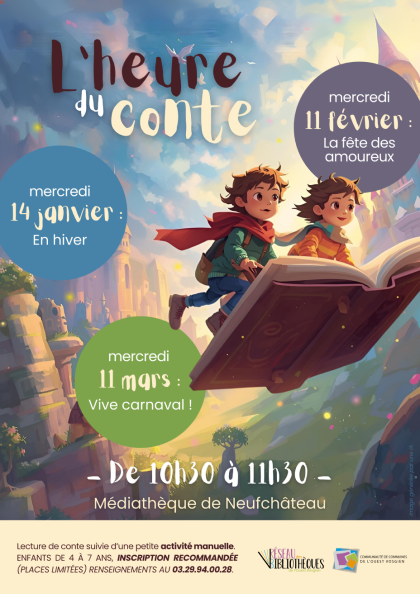 Heure du conte, les dates de la rentrée 2026